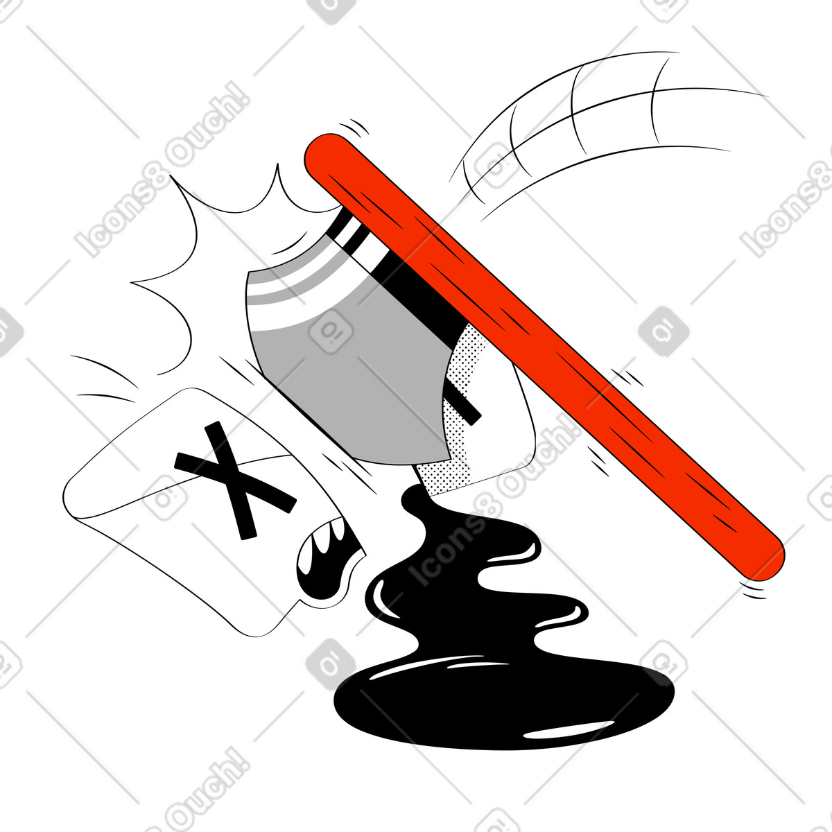 Annulla l'iscrizione alle lettere spam illustrazione animata in stile Looney scaricabile in GIF, Lottie (JSON), AE