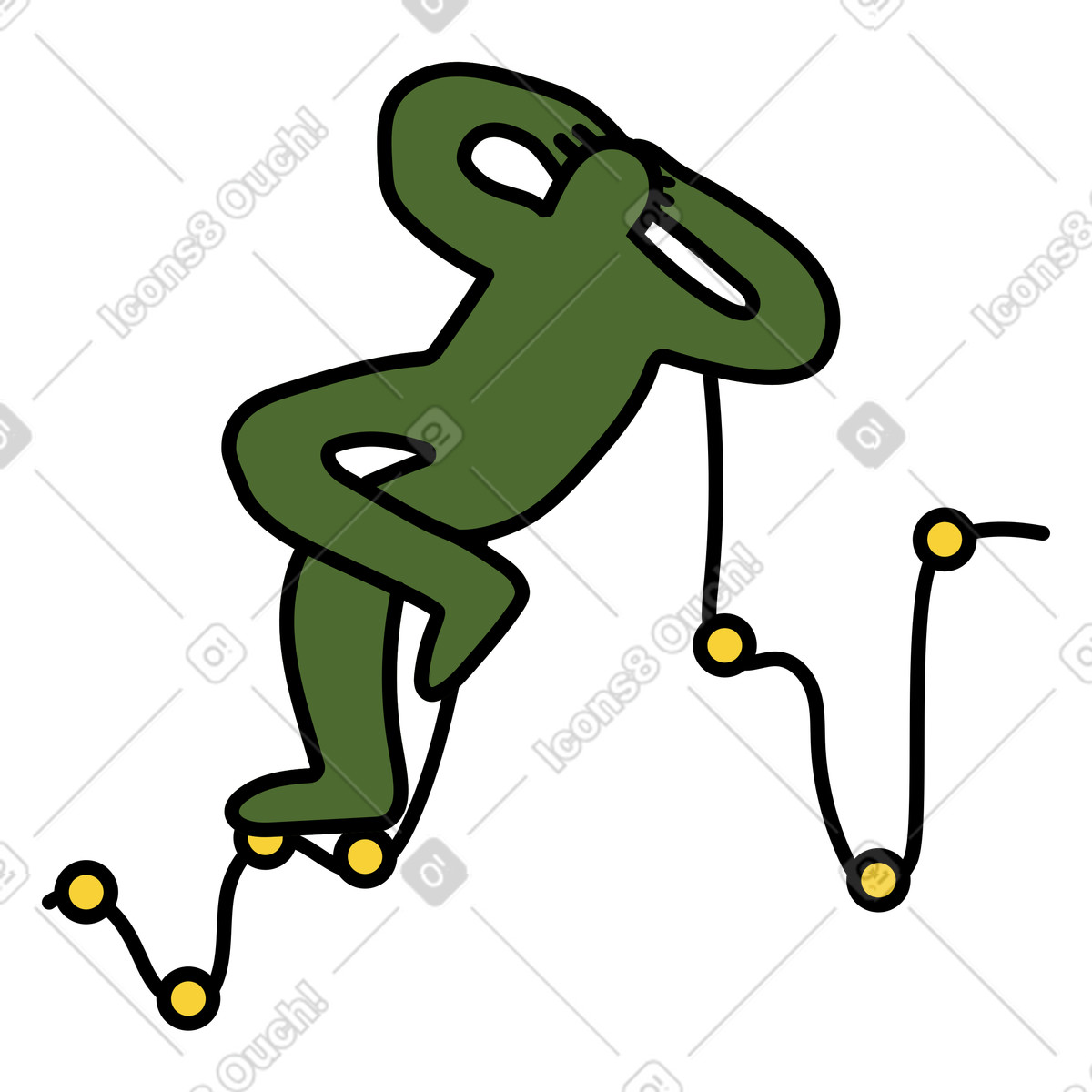Wiggle スタイルの データポイントを活用するビジネスアナリスト、分析におけるワークライフバランス のイラストをPNG、SVG形式でダウンロード