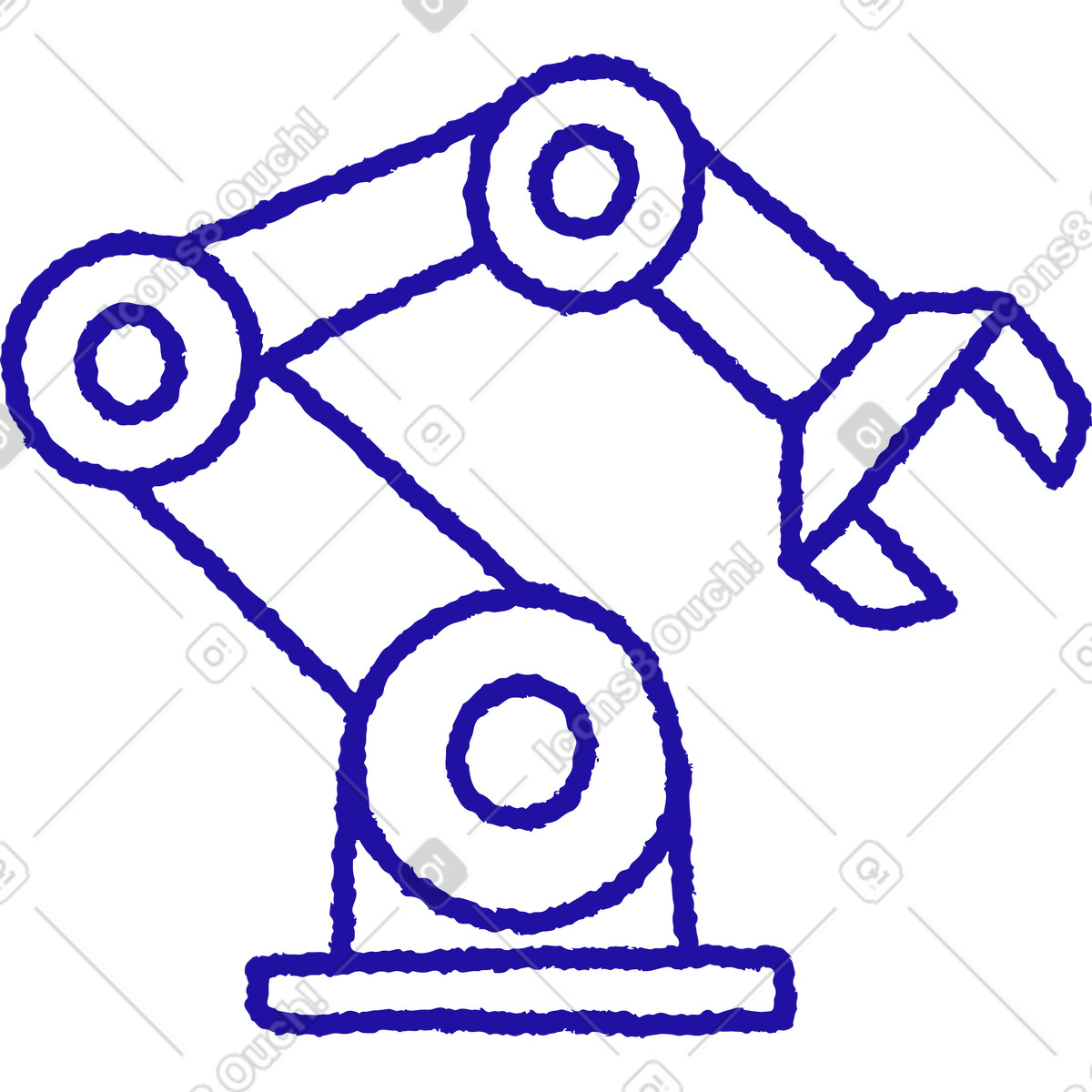 Robotic arm illustration in Whimsy style download in PNG, SVG