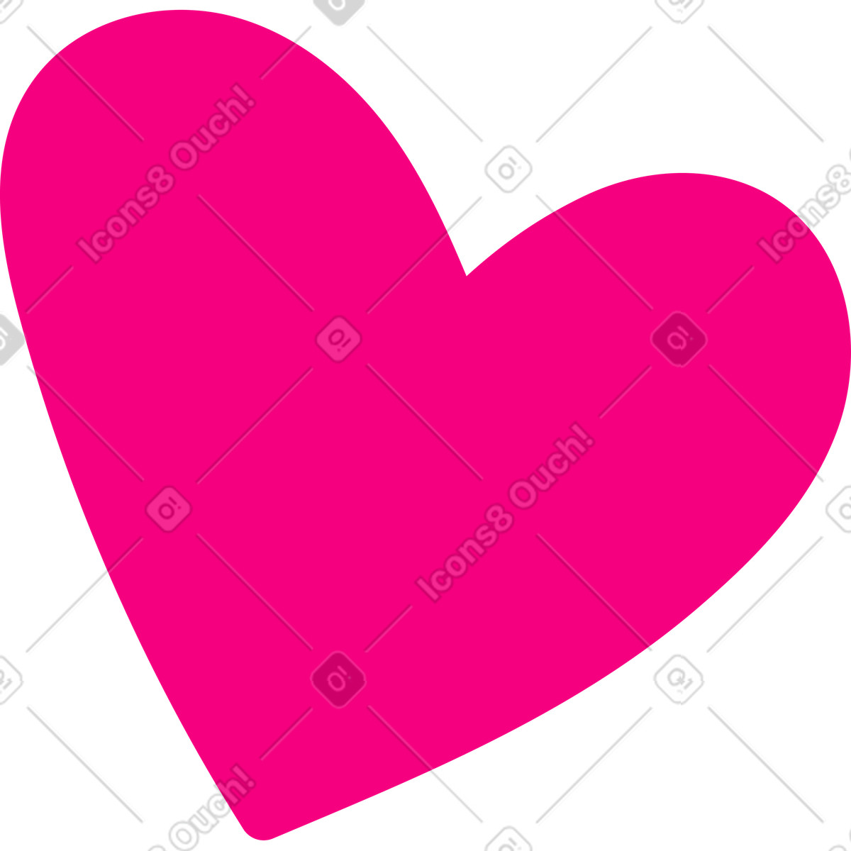 Herzsymbol-Illustration im Giggle-Stil als Download in PNG, SVG