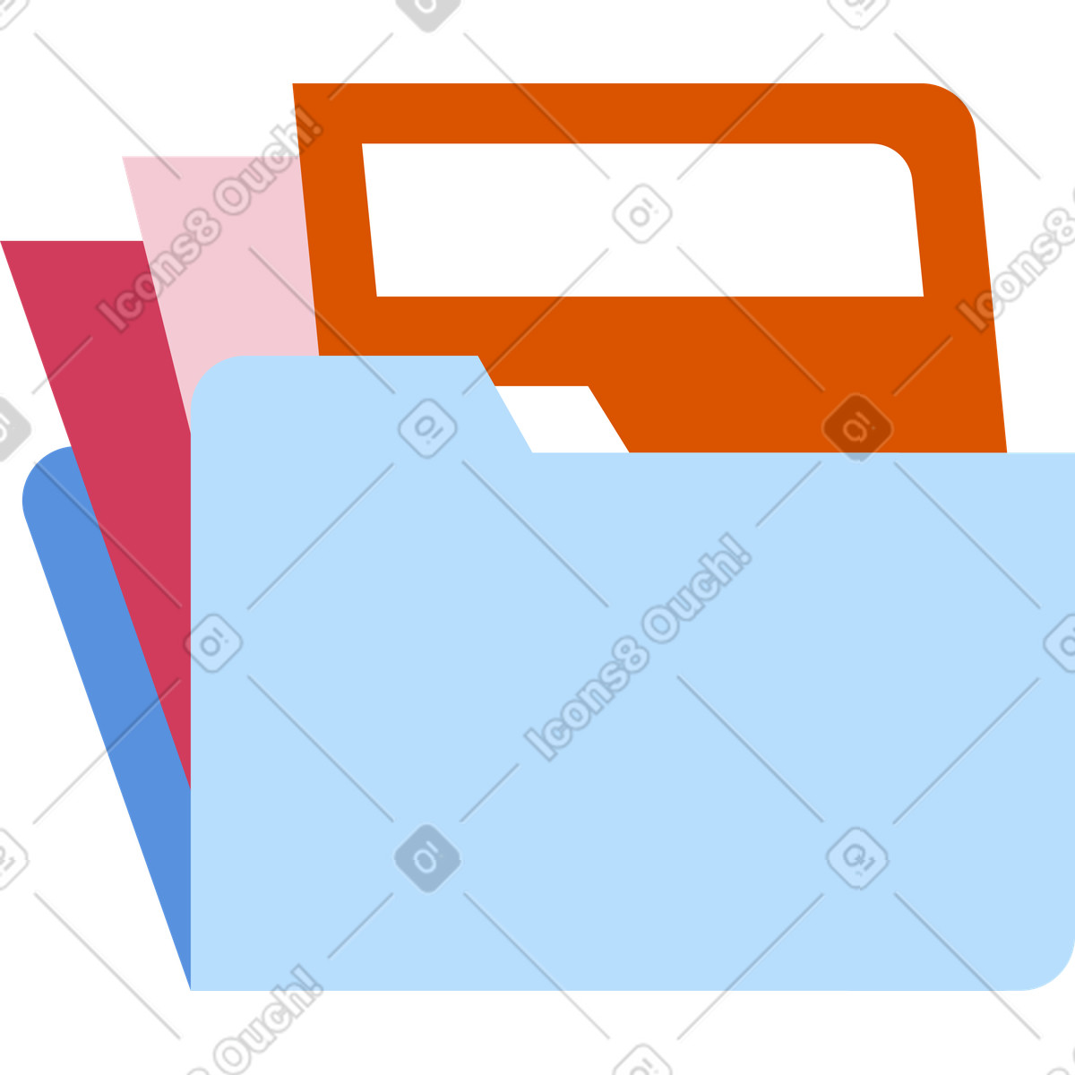 Folder illustration in Vector style download in PNG, SVG