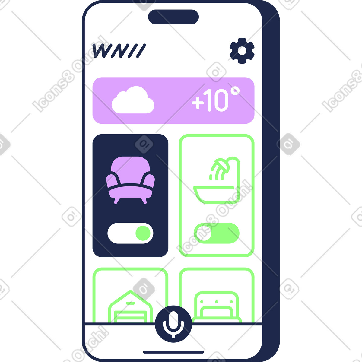Illustration Téléphone portable dans le style Outline à télécharger aux formats PNG, SVG