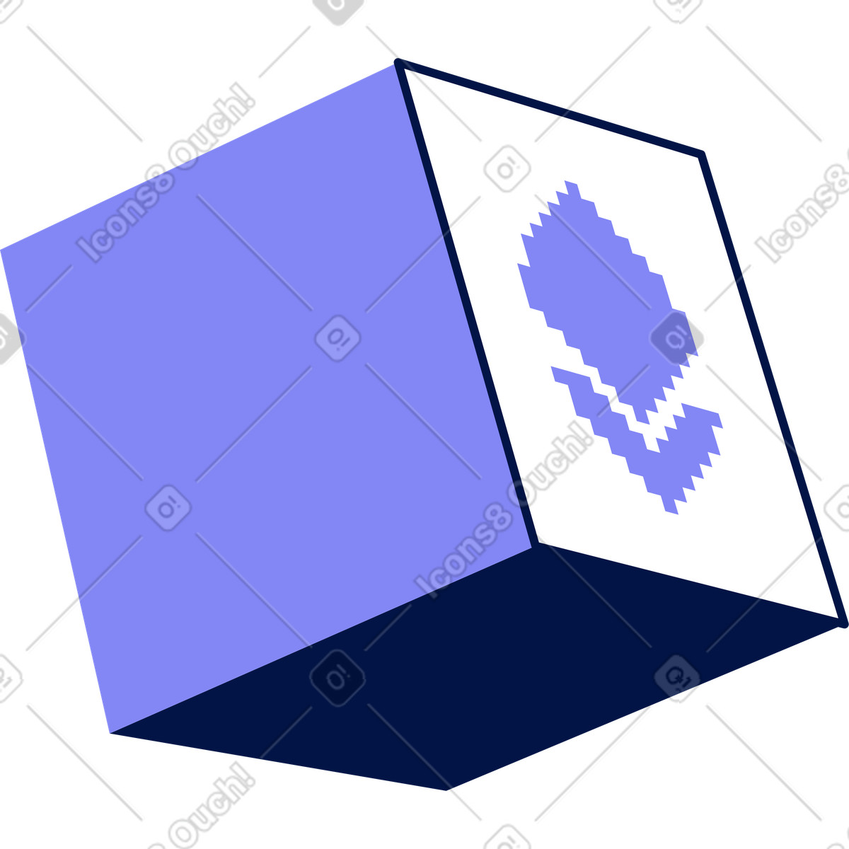 Glow スタイルの イーサリアムキューブ のイラストをPNG、SVG形式でダウンロード