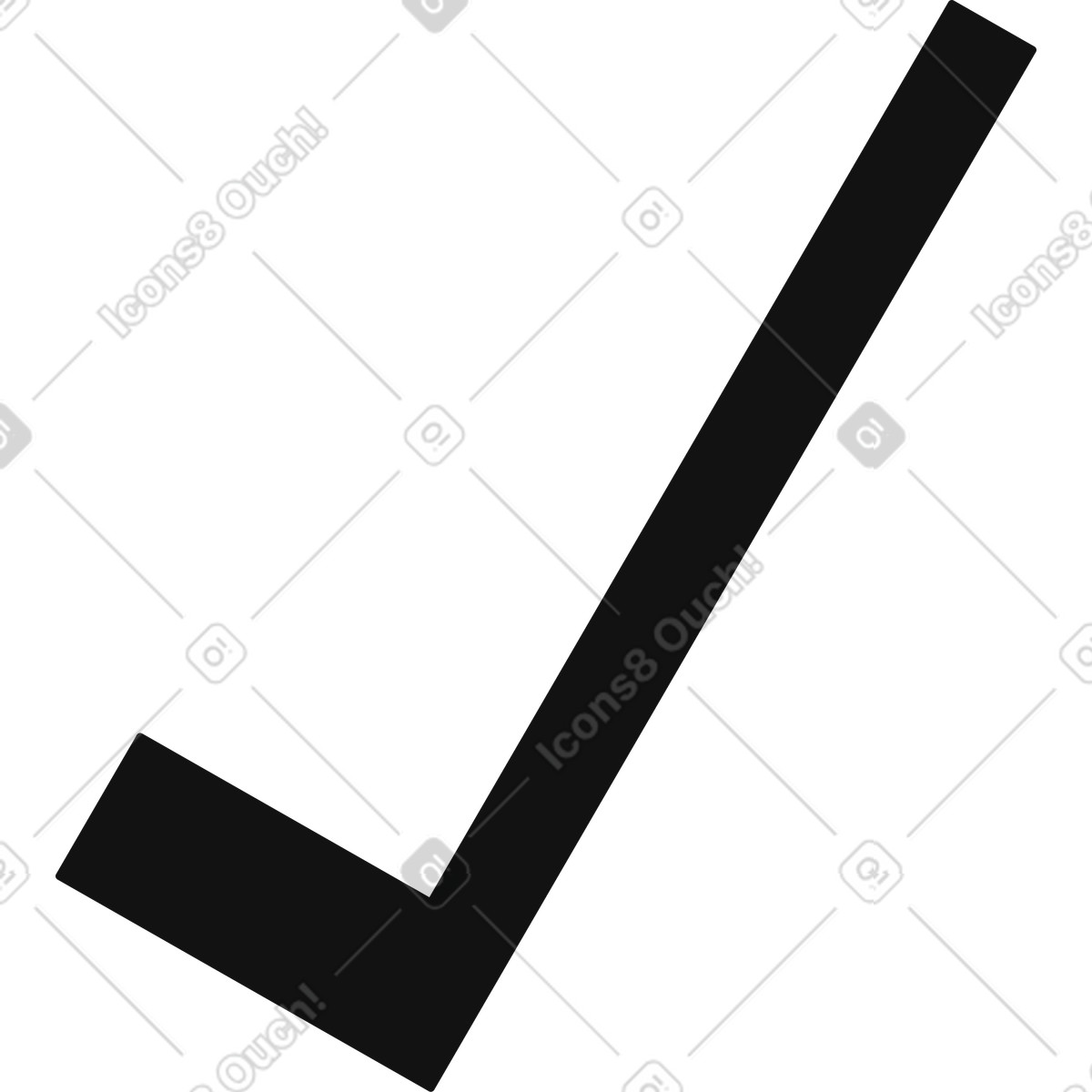 Ilustración Marca de verificación en estilo Inverse a descargar en PNG y SVG