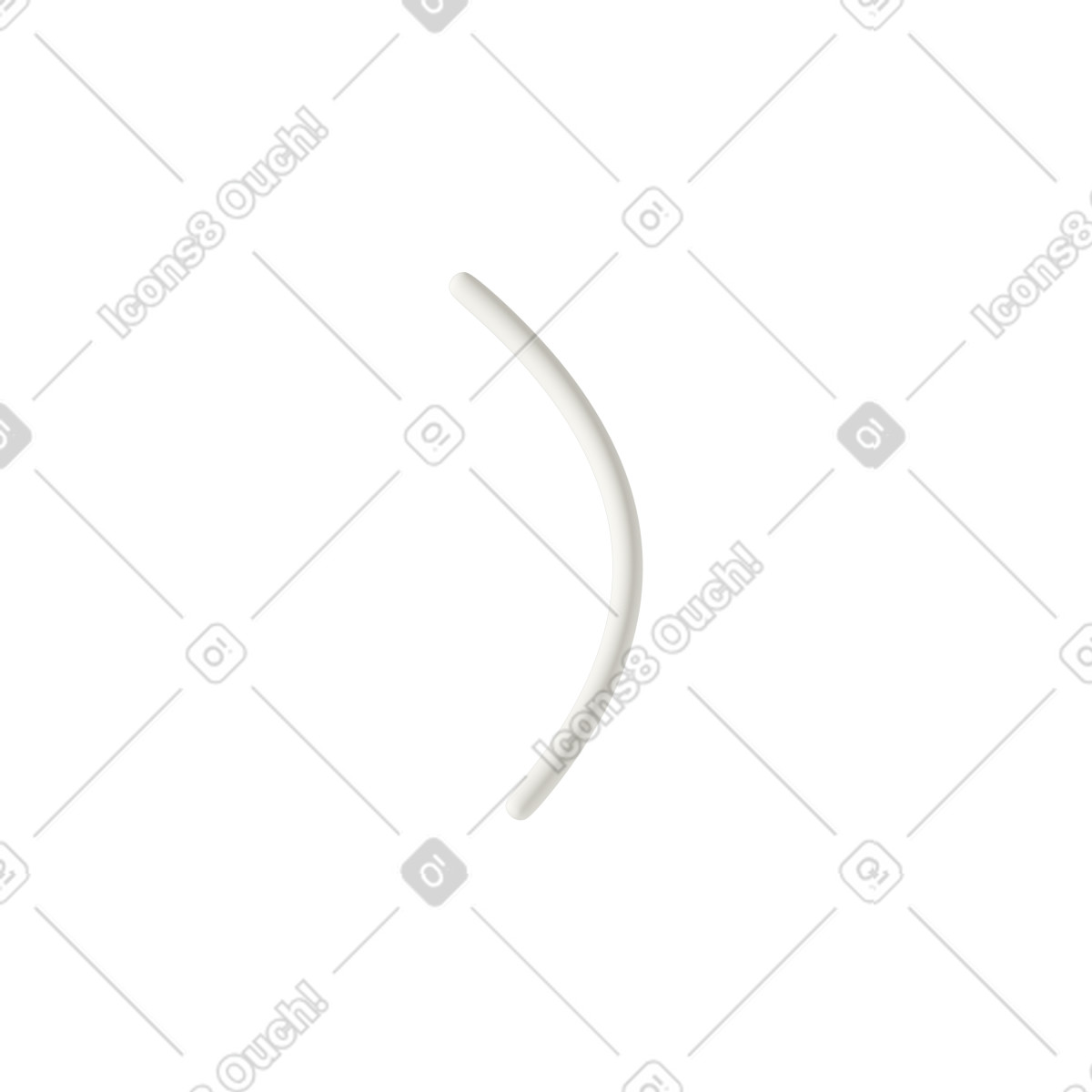 Ilustração de White line em no estilo 3D Casual life para baixar em PNG, SVG