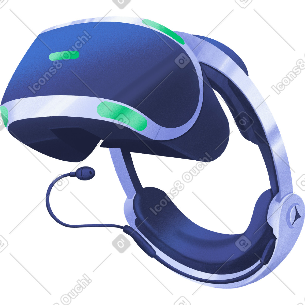 下载 Smart 风格的 Virtual reality glasses in perspective 插画，支持 PNG、SVG 格式