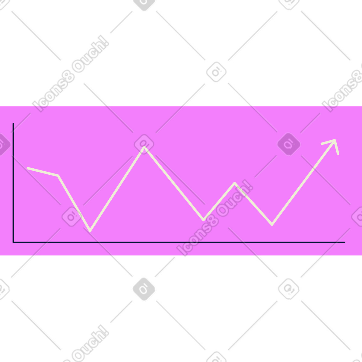 Graph with curves illustration in PNG, SVG
