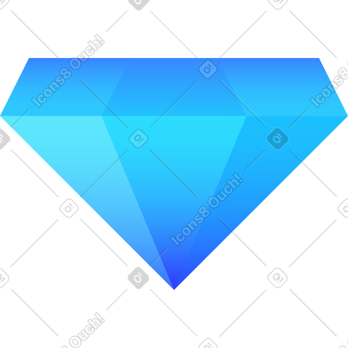 Diamante illustrazione in stile Hugo scarica in PNG, SVG