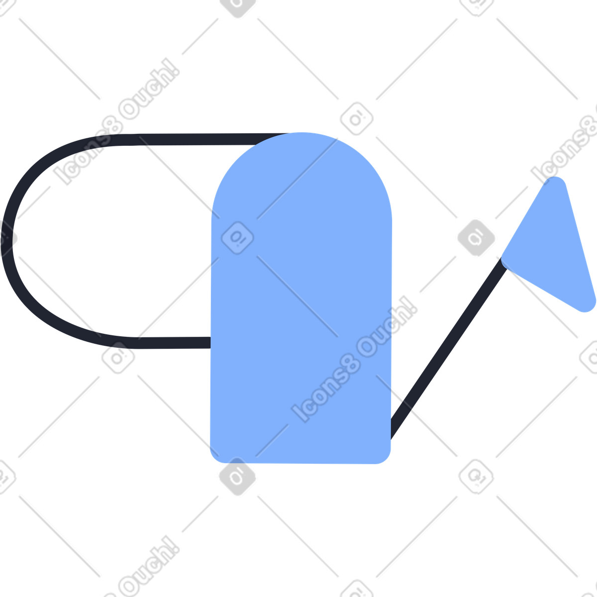 Watering can illustration in Pablita style download in PNG, SVG