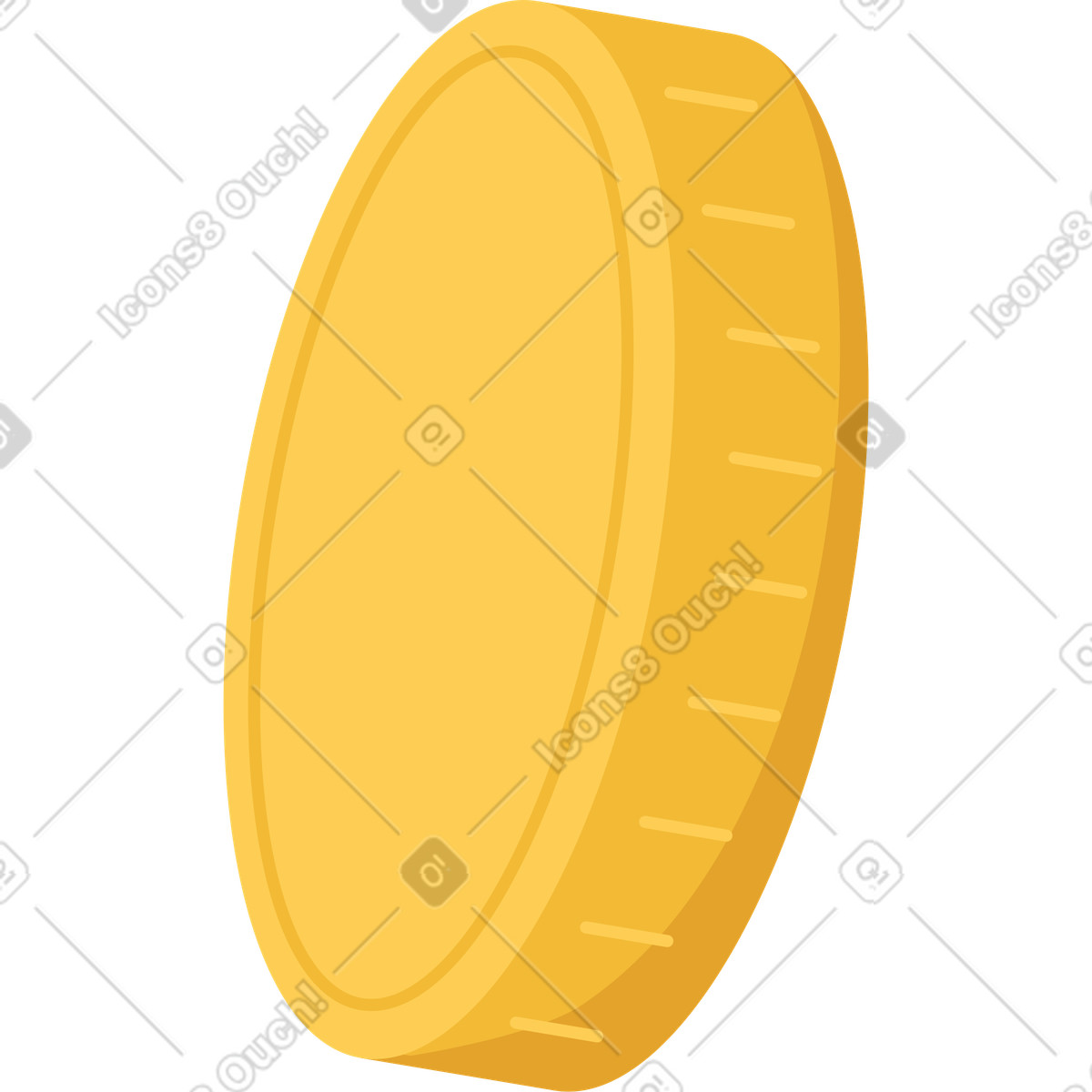 Fliegende münze-Illustration im Social-Stil als Download in PNG, SVG