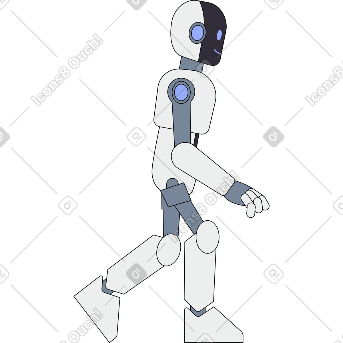 Autonomous robotics illustration in Teko style download in PNG, SVG