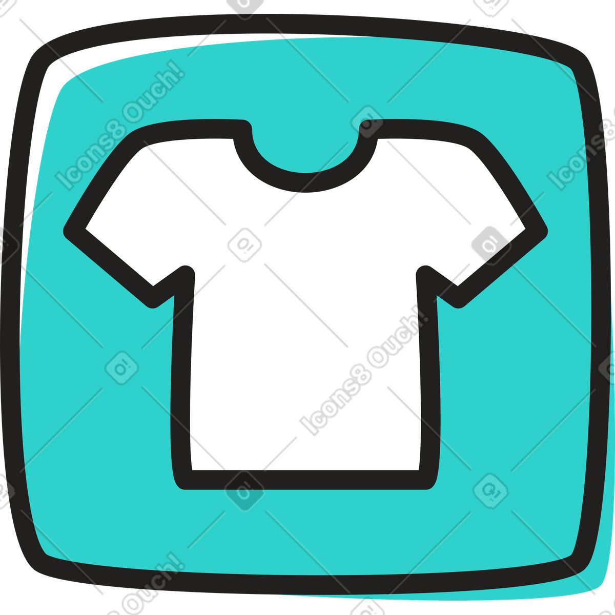 Tshirt in frame illustration Little style download PNG, SVG