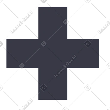 Illustration animée Croix noire aux formats GIF, Lottie (JSON) et AE