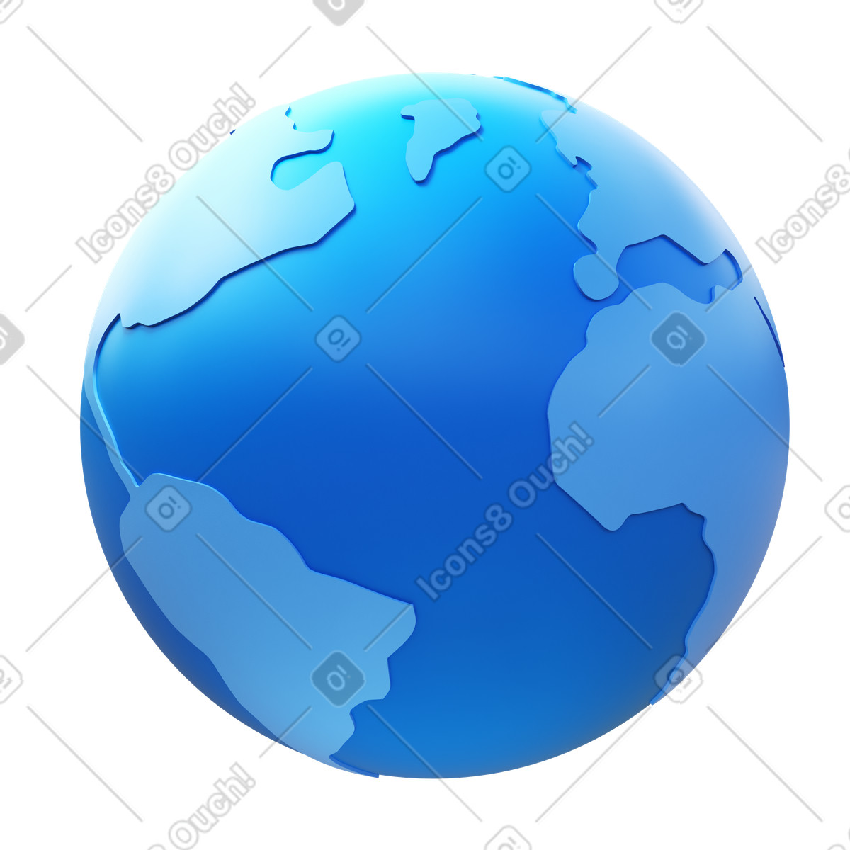Ilustración Globe en estilo 3D Fluency a descargar en PNG y SVG