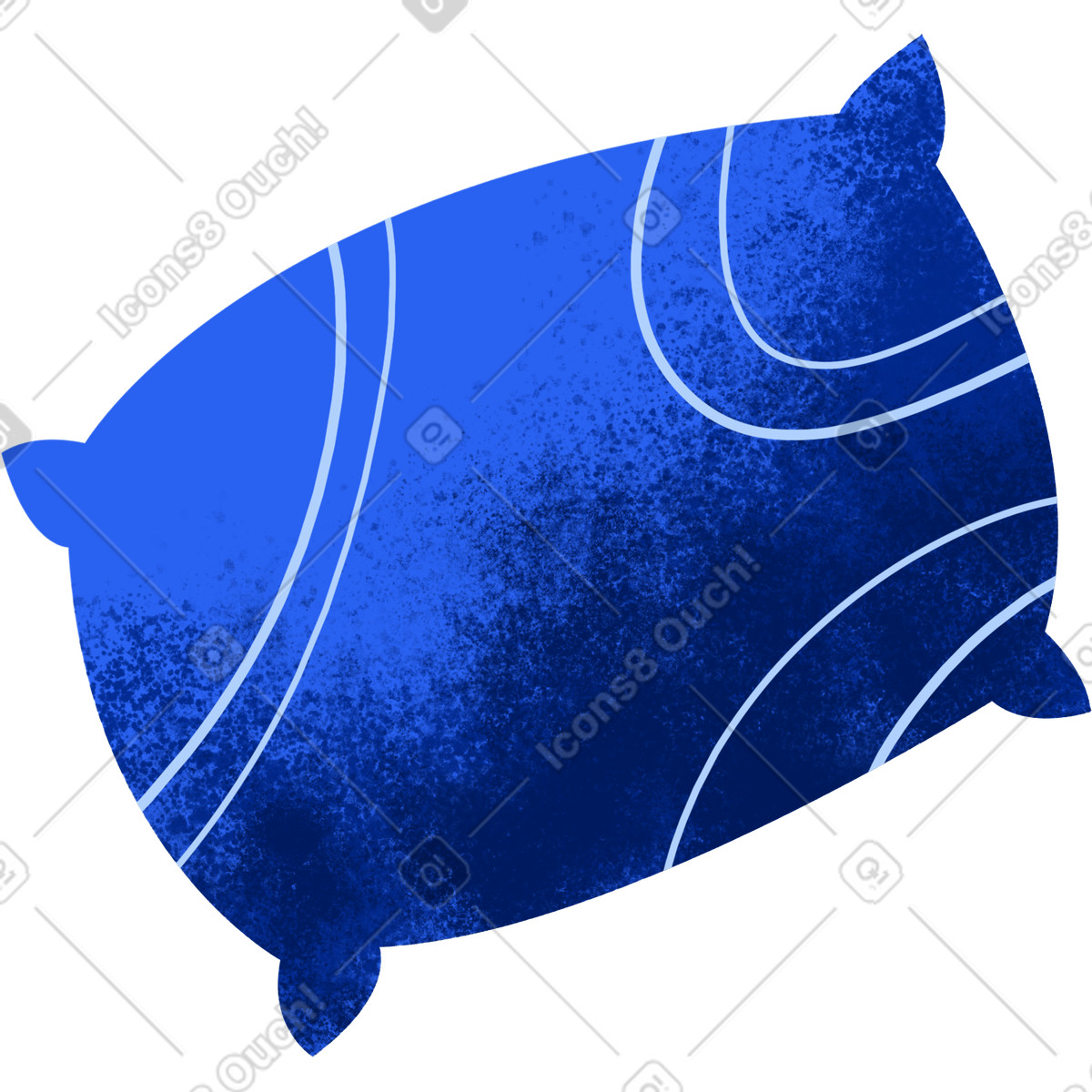Illustration Blue pillow for sleeping dans le style Flare à télécharger aux formats PNG, SVG