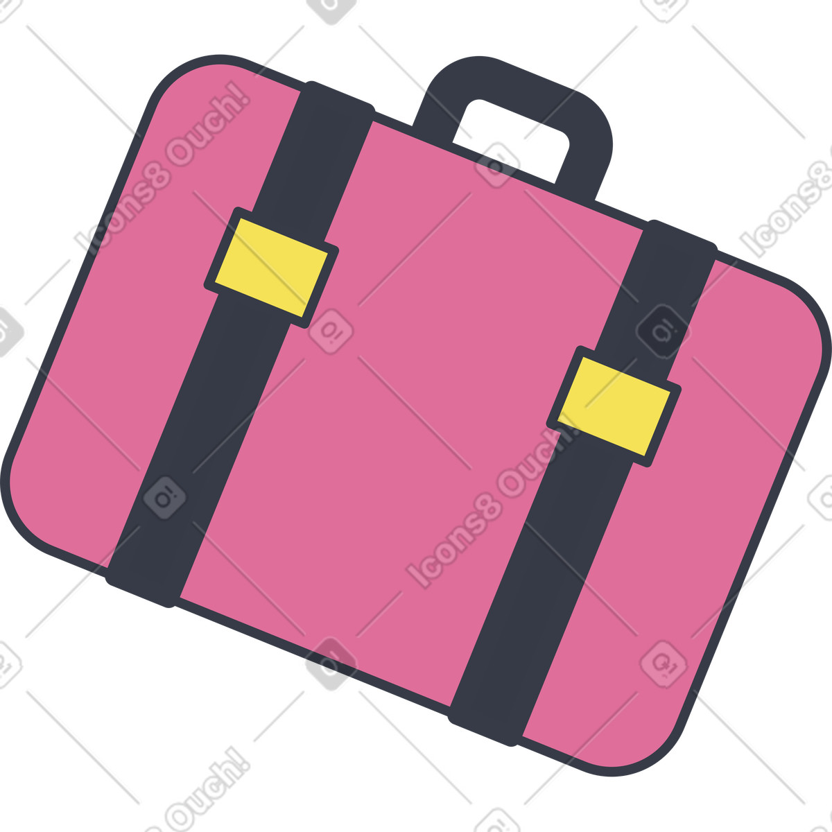 Ilustração de Mala rosa em no estilo Abstract para baixar em PNG, SVG