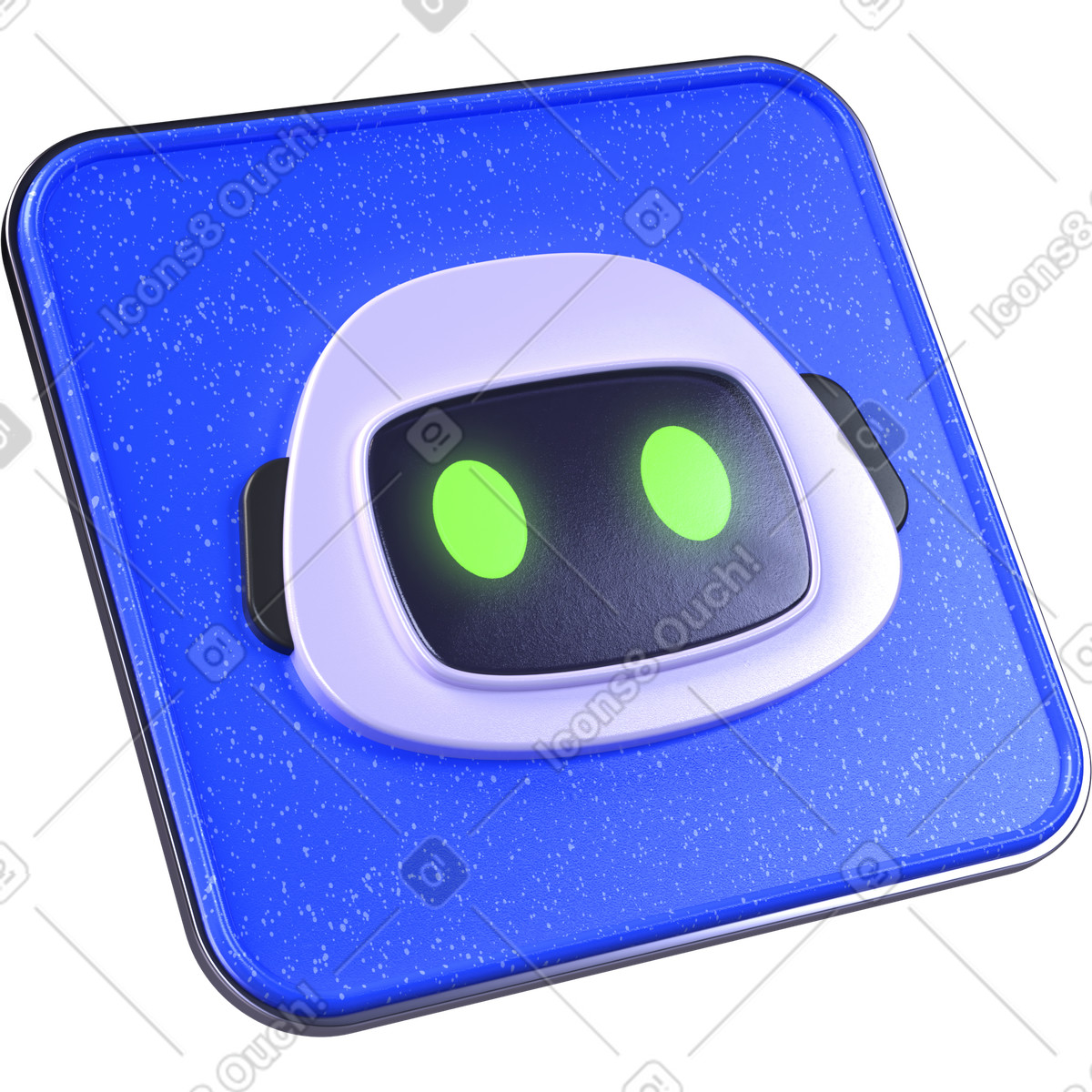 Chatbot icon, artificial intelligence, virtual assistant app illustration in PNG, SVG