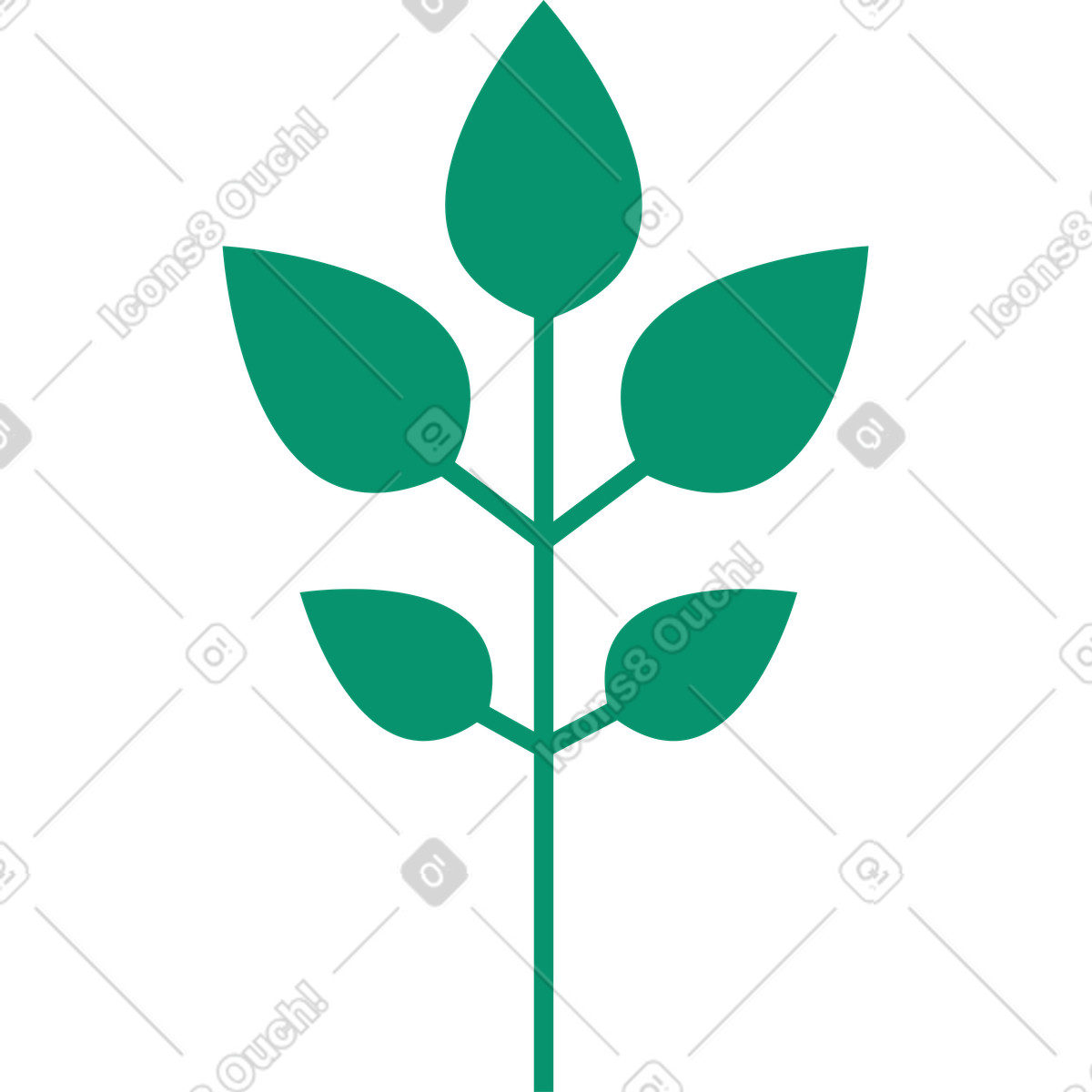 Ilustración Planta en estilo Spot a descargar en PNG y SVG