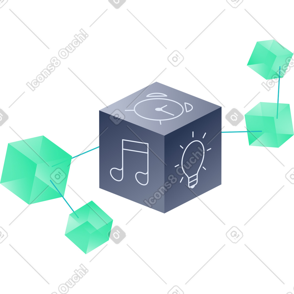 Smart-home-hub für die aufgabenverwaltung-Illustration im Lucent-Stil als Download in PNG, SVG