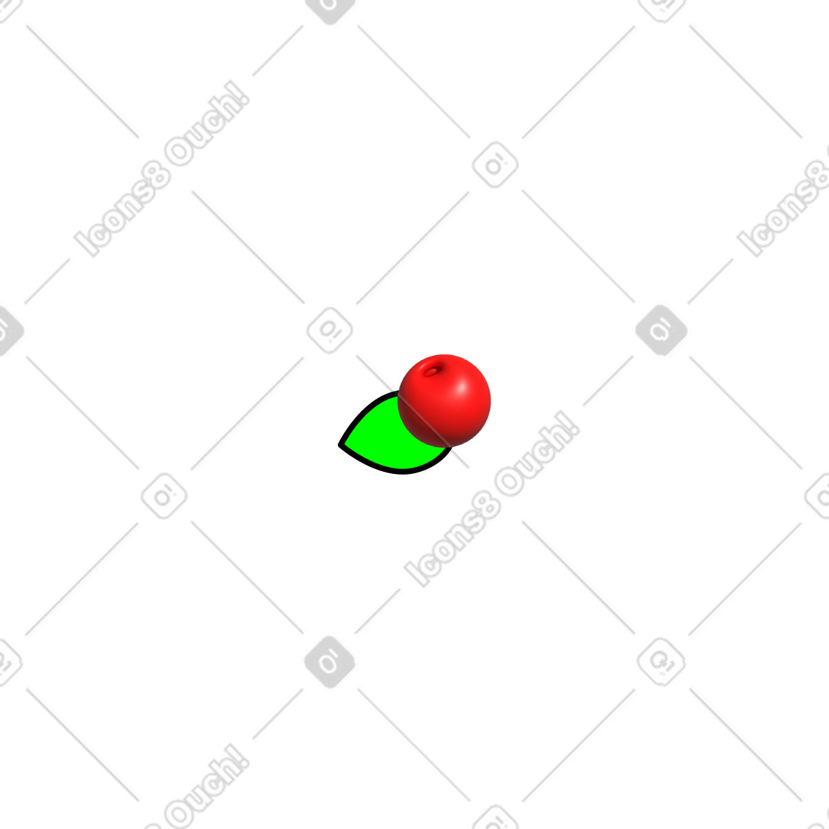 Crunberry earring illustration in Pop style download in PNG, SVG