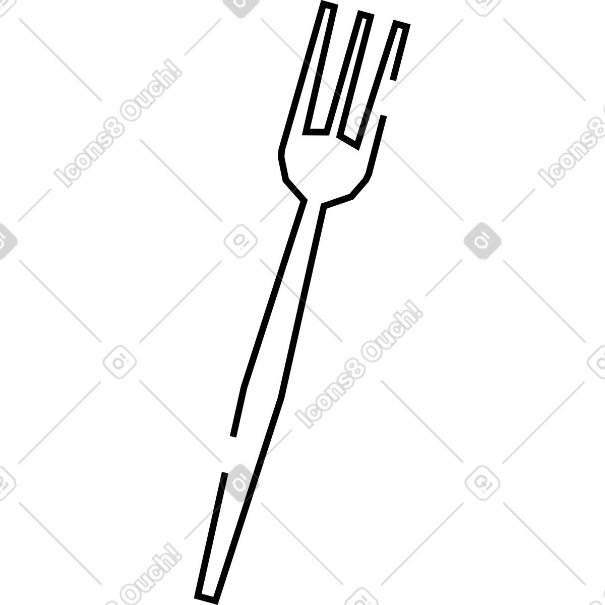 Fork illustration in Amethyst style download in PNG, SVG