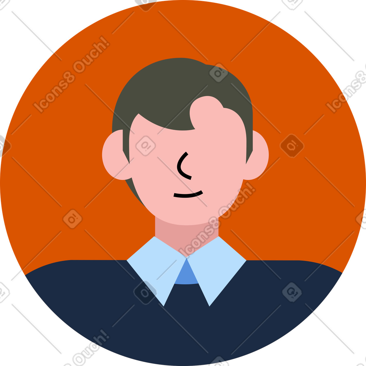 下载 Vector 风格的 男人头像 插画，支持 PNG、SVG 格式