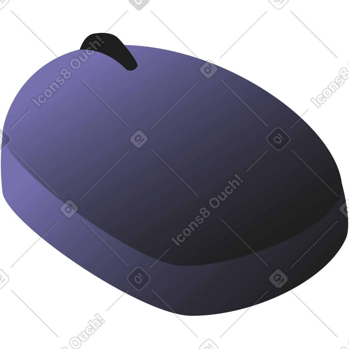 Computer mouse illustration in Coworking style download in PNG, SVG