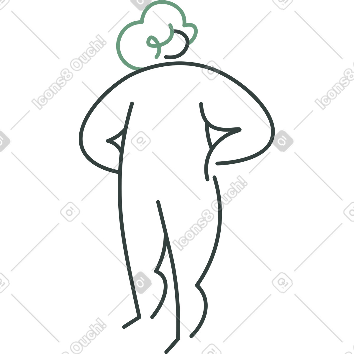 Mann stehend-Illustration im Macaroni-Stil als Download in PNG, SVG