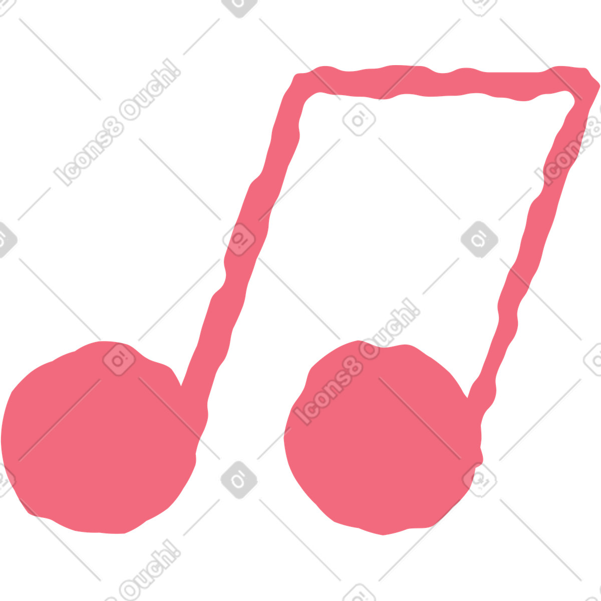Illustration Note musicale dans le style Pablo à télécharger aux formats PNG, SVG