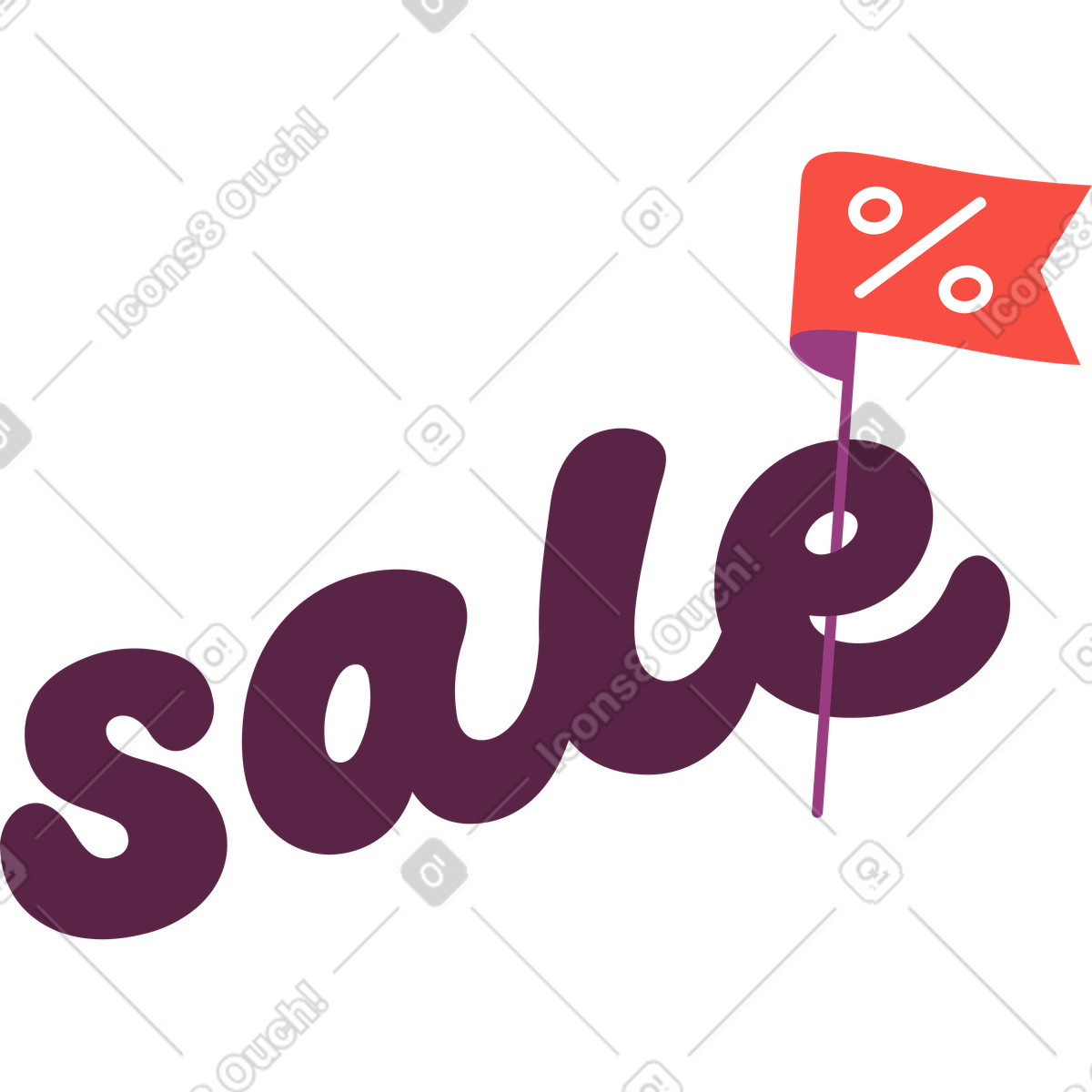 Verkauf-Illustration im Sammy-Stil als Download in PNG, SVG