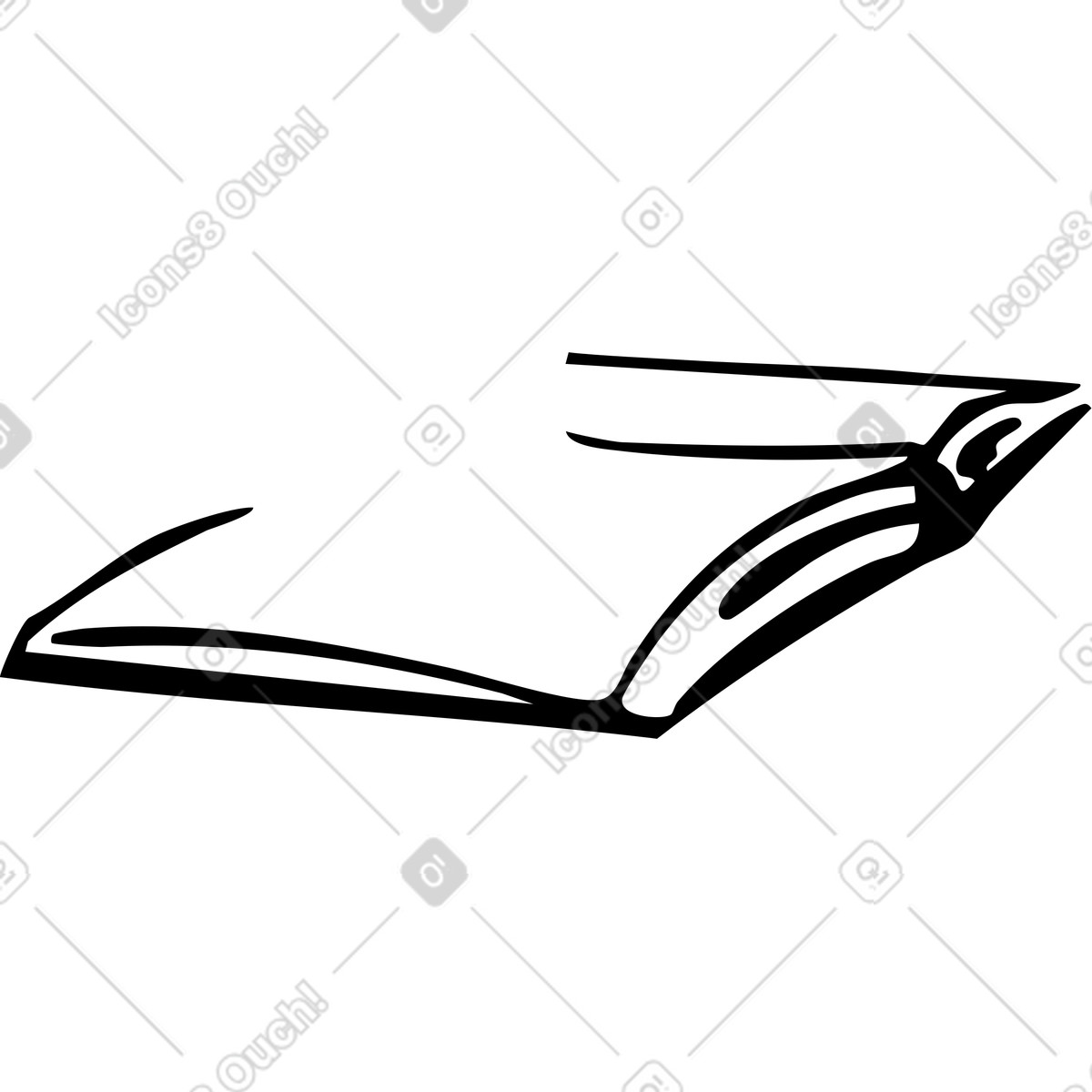 下载 Line 风格的 打开书 插画，支持 PNG、SVG 格式