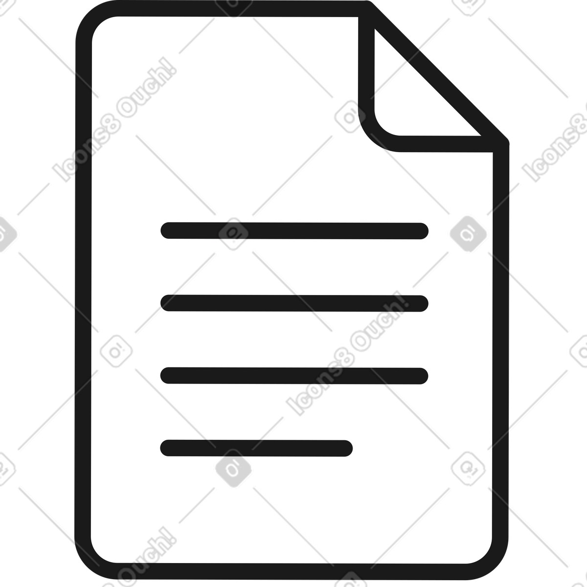 Illustration Icône de document dans le style Taxi à télécharger aux formats PNG, SVG