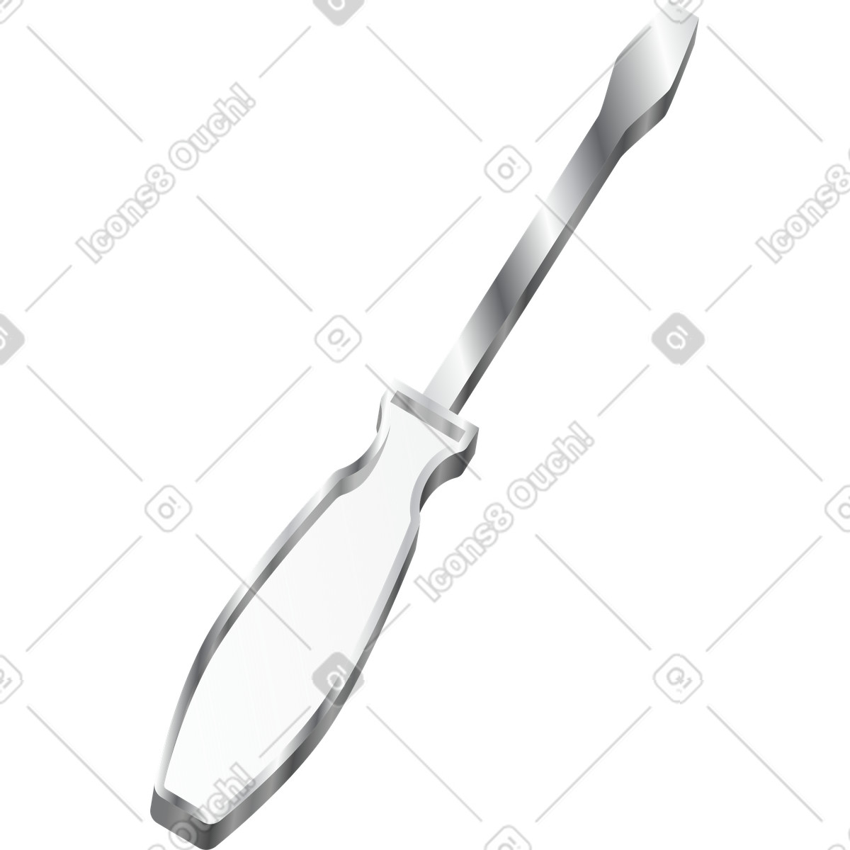 Screwdriver illustration in Token style download in PNG, SVG