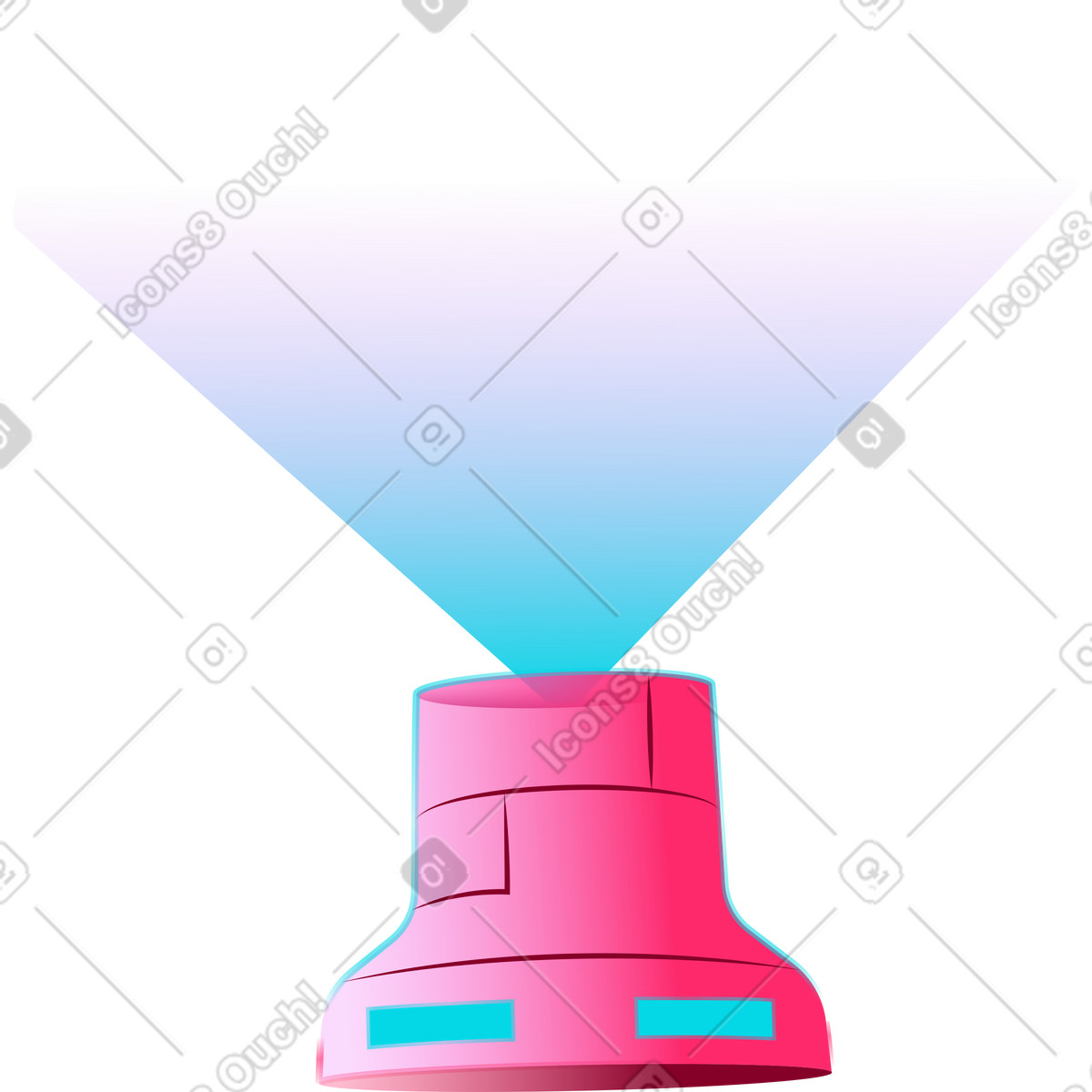 Ilustração de Projetor feixe em no estilo Neon para baixar em PNG, SVG