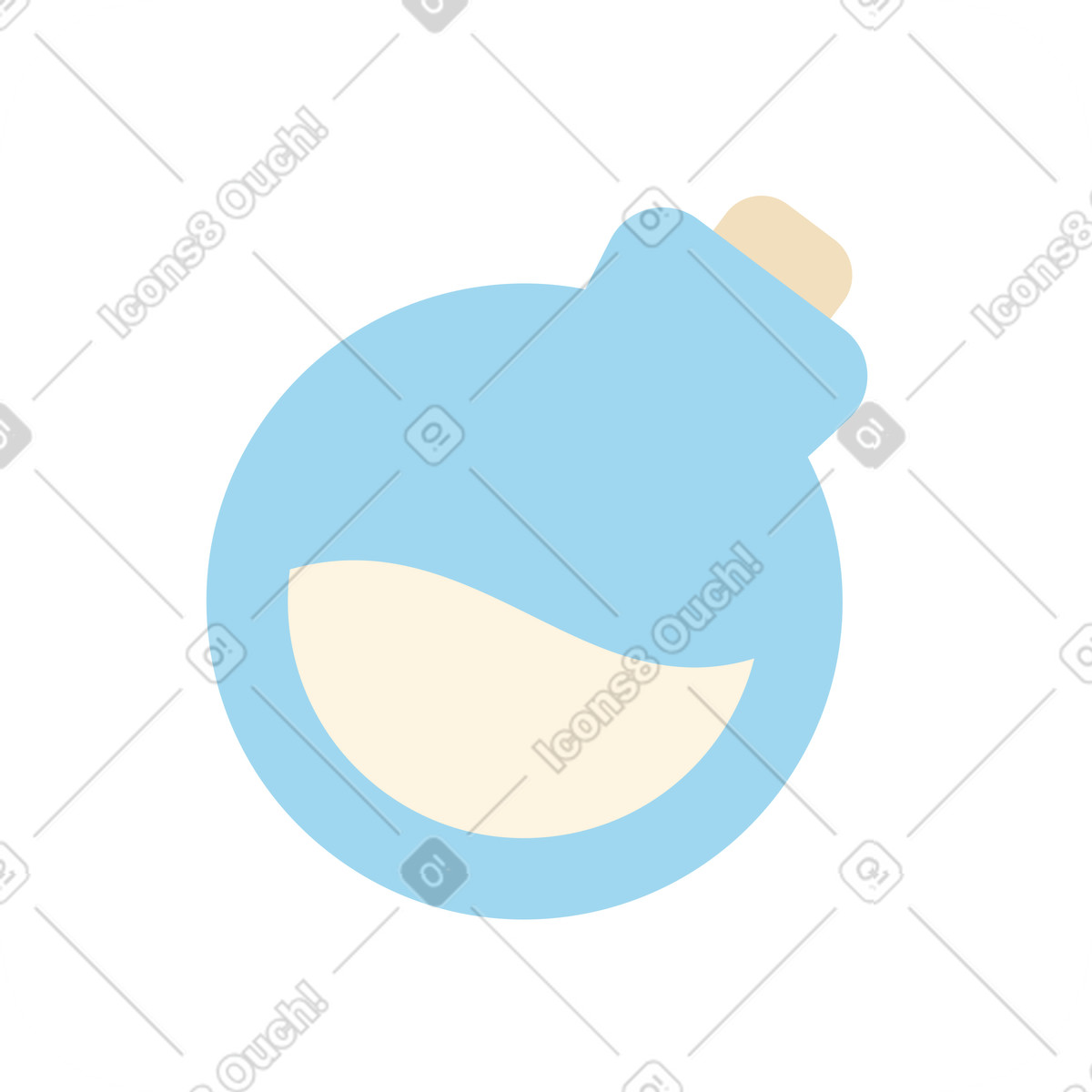 Symbol für kugelförmige flasche-Illustration im Simplistic-Stil als Download in PNG, SVG