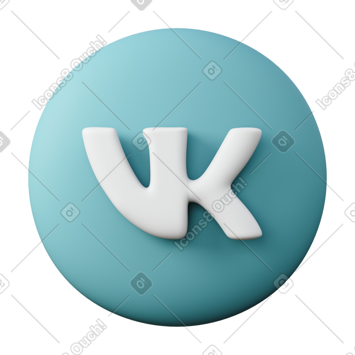 Ilustración Vk client en estilo 3D Sugary a descargar en PNG y SVG