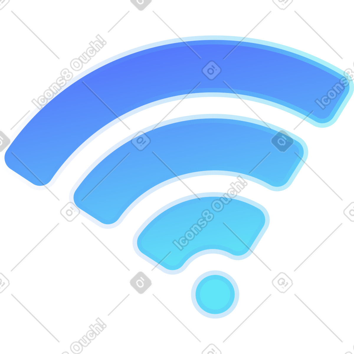 Illustration Icône wifi dans le style Morphis à télécharger aux formats PNG, SVG