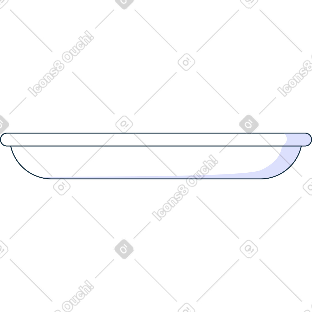 Illustration Assiette plate blanche dans le style Bubble gum à télécharger aux formats PNG, SVG