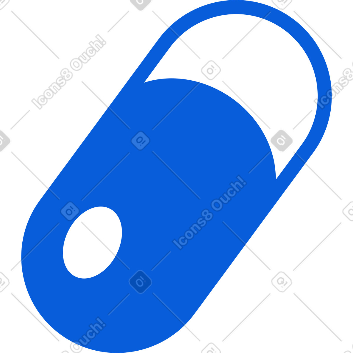 Pillola blu illustrazione in stile Handy Line scarica in PNG, SVG