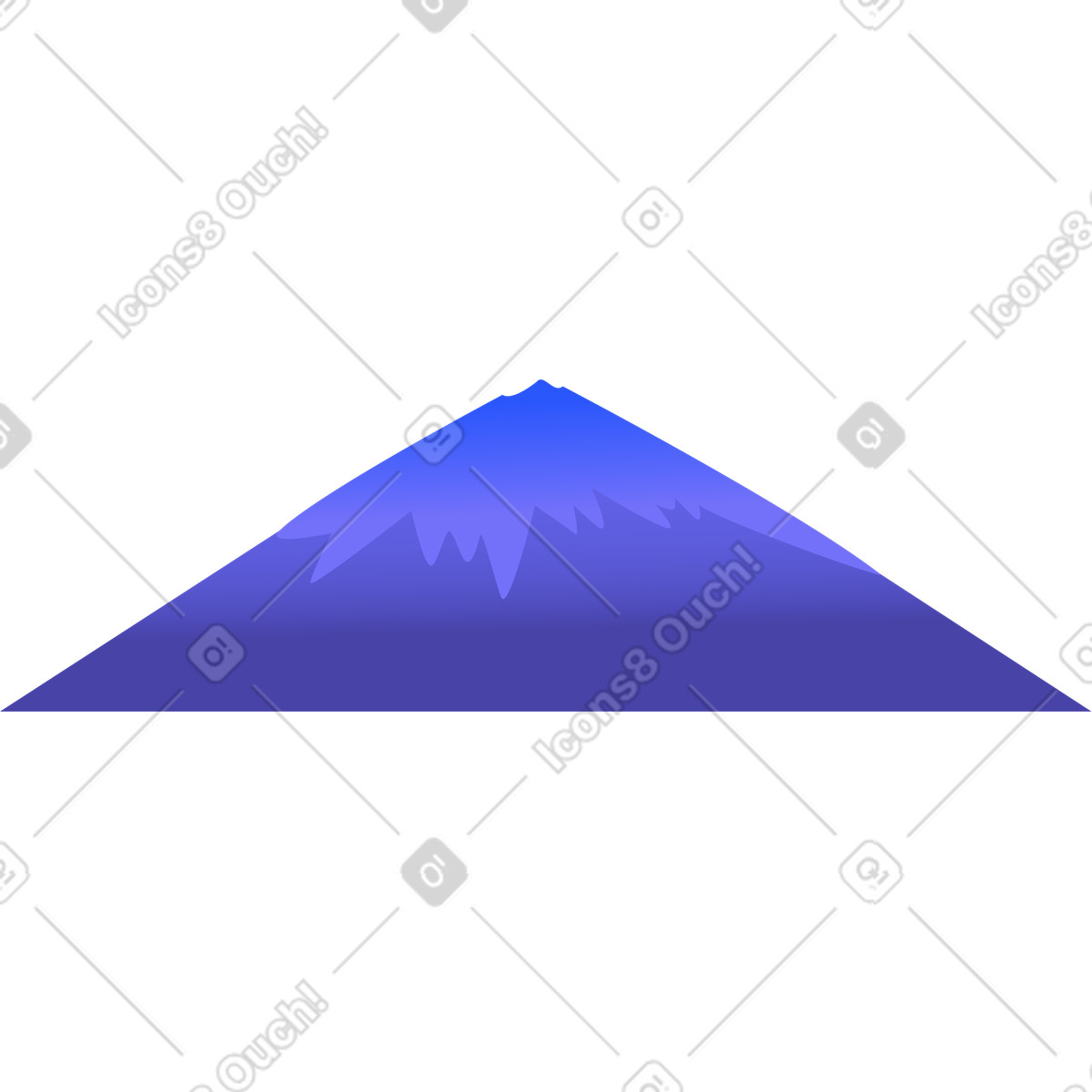 Fujiyama di notte illustrazione in stile Vivid scarica in PNG, SVG