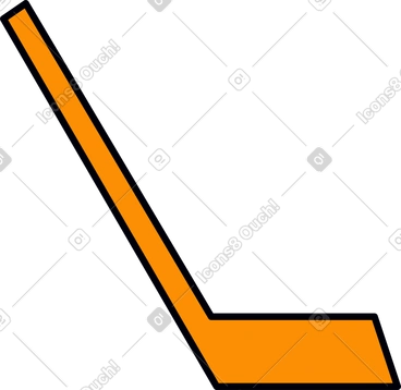 Bâton de hockey orange PNG, SVG