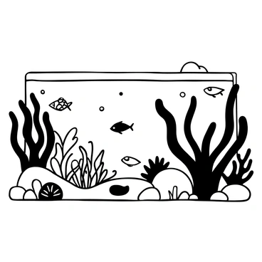 A tide pool with clear water showcasing various small fish swimming among rocks. The pool is filled with exotic sea plants, including long, wavy fronds and colorful coral formations. The surface of the water reflects the shapes of the plants and fish beneath. Sea shells and pebbles are scattered on the sandy bottom. Light filters through the water, creating soft shadows on the pool's floor.