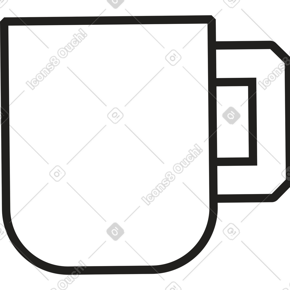 Ilustración Taza en estilo Dazzle Line a descargar en PNG y SVG