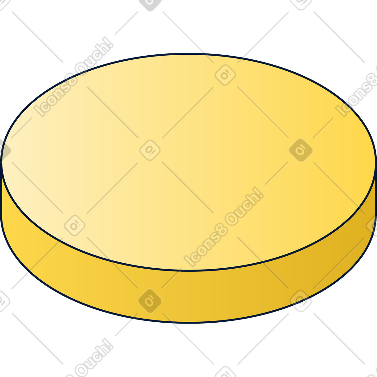 Circle platform illustration in PNG, SVG
