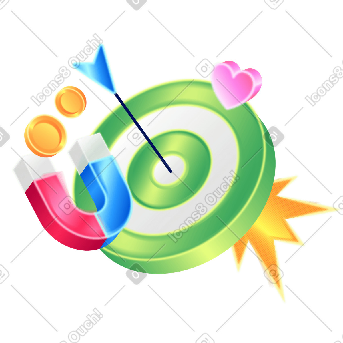 Social media content monetization illustration in PNG, SVG