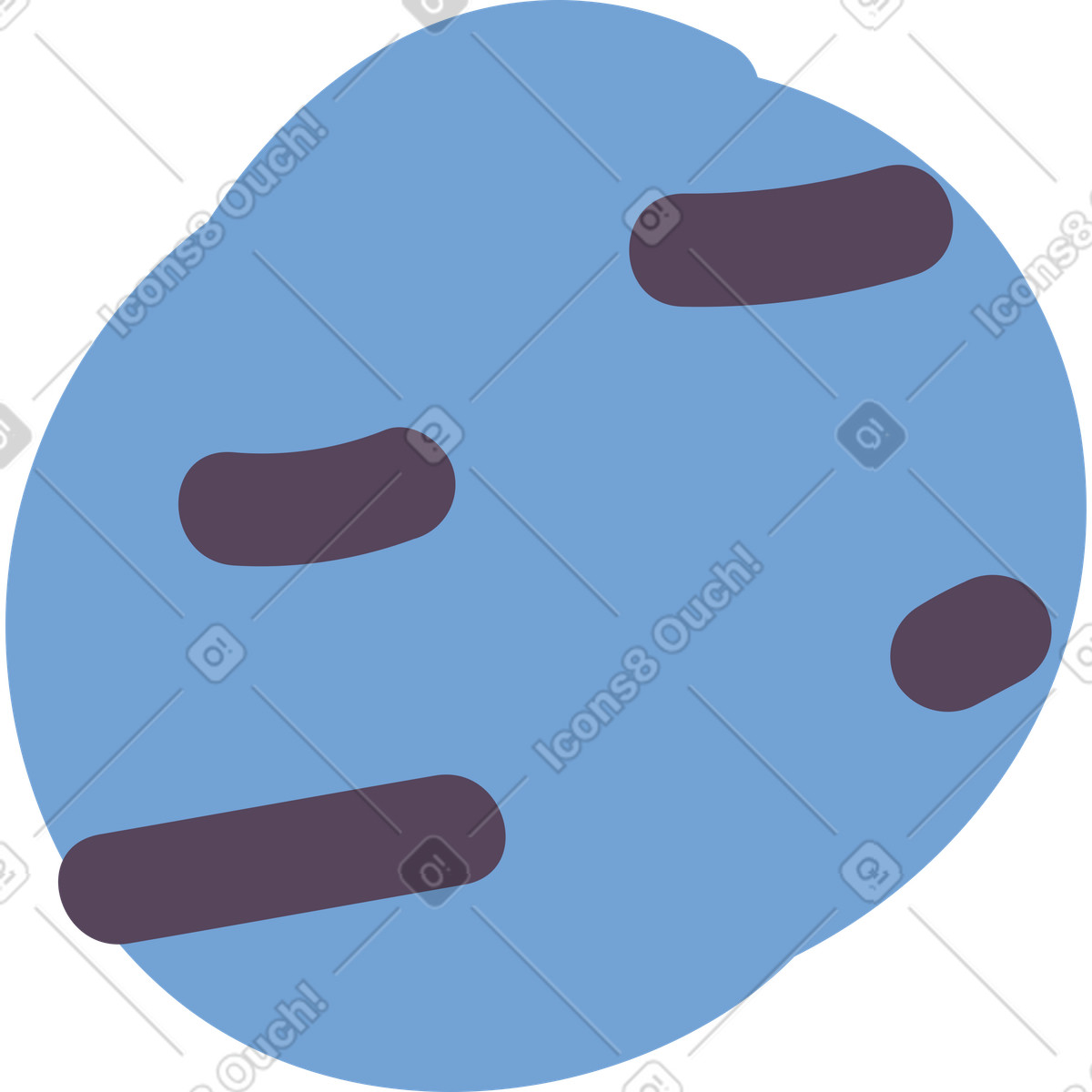 Ilustración Planeta en estilo Pluto a descargar en PNG y SVG