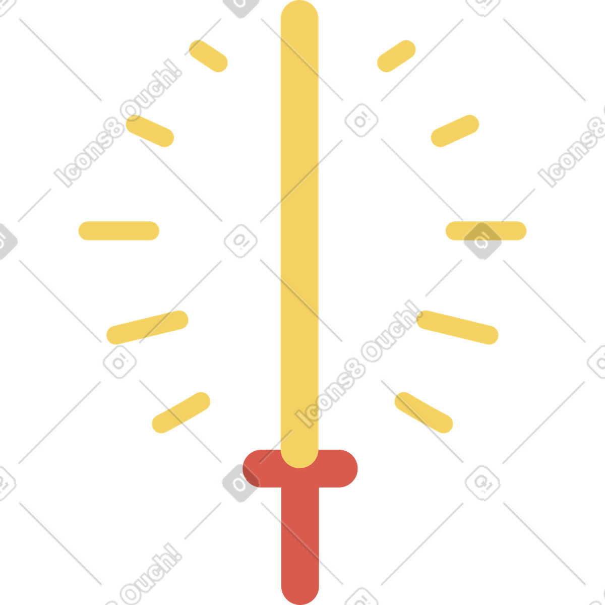 Schwert-Illustration im Macaroni-Stil als Download in PNG, SVG