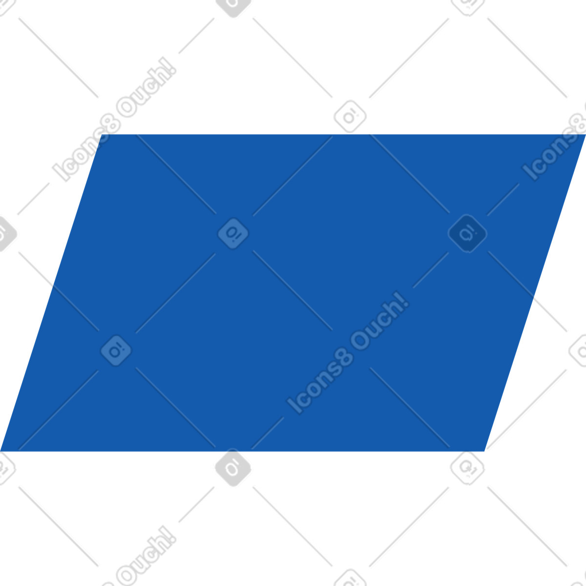 Ilustração de Blue parallelogram em no estilo Pale para baixar em PNG, SVG