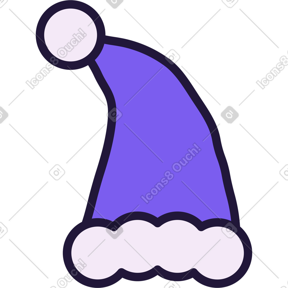 Santa's hat illustrazione in stile Conifer scarica in PNG, SVG