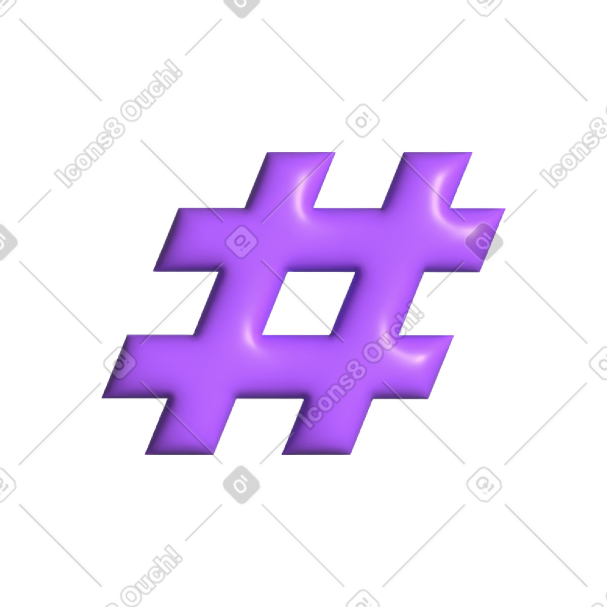 Ilustración Hashtag en estilo Pop a descargar en PNG y SVG